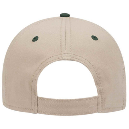 Two Tone Structured Low Profile Baseball Cap - 100% Cotton Twill