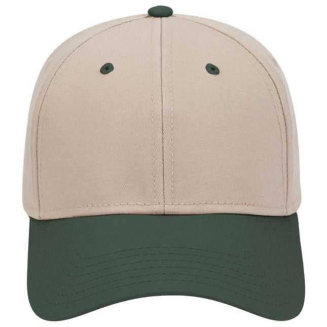 Two Tone Structured Low Profile Baseball Cap - 100% Cotton Twill