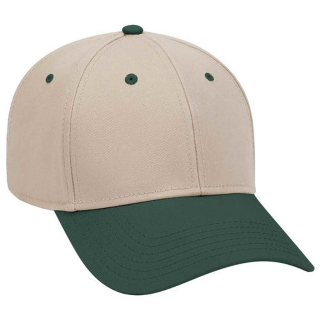 Two Tone Structured Low Profile Baseball Cap - 100% Cotton Twill