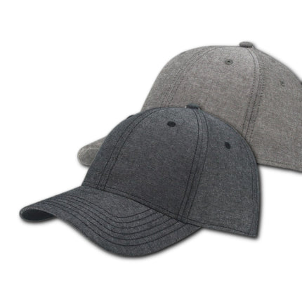 Chambray Cotton Structured Low Profile Baseball Cap