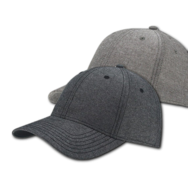 Chambray Cotton Structured Low Profile Baseball Cap