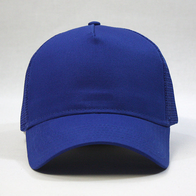 Plain Cotton Twill Mesh Adjustable Snapback Low Profile Baseball Cap