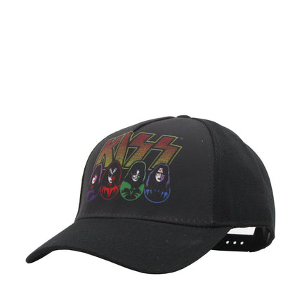 KISS Unisex Cotton Adjustable Baseball Cap Logo Faces & Icons Black