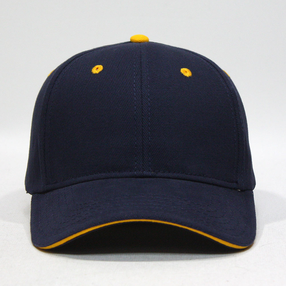 OTTO Brushed Bull Denim Sandwich Visor Cap - Low Profile Style, Mesh Back, Adjustable Snapback