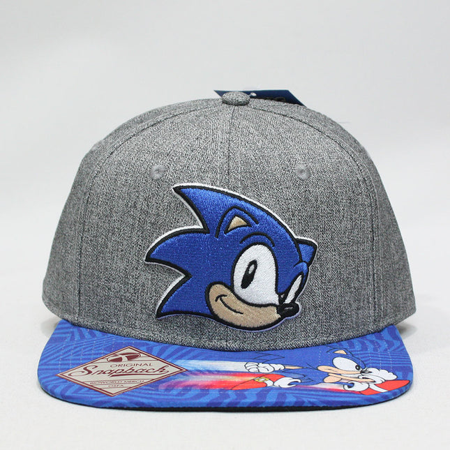 Sega Sonic Pixel Face Sublimated Bill Adjustable Snapback Baseball Cap