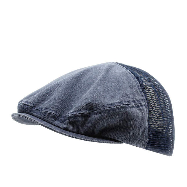 Washed Cotton Slub Twill Mesh Ivy Newsboy Cap