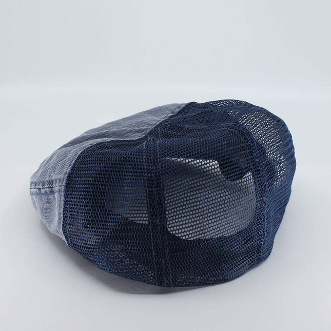 Washed Cotton Slub Twill Mesh Ivy Newsboy Cap