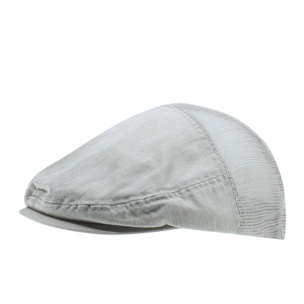 Washed Cotton Slub Twill Mesh Ivy Newsboy Cap