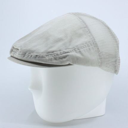 Washed Cotton Slub Twill Mesh Ivy Newsboy Cap