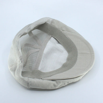 Washed Cotton Slub Twill Mesh Ivy Newsboy Cap