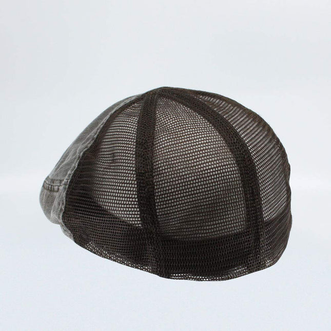Washed Cotton Slub Twill Mesh Ivy Newsboy Cap