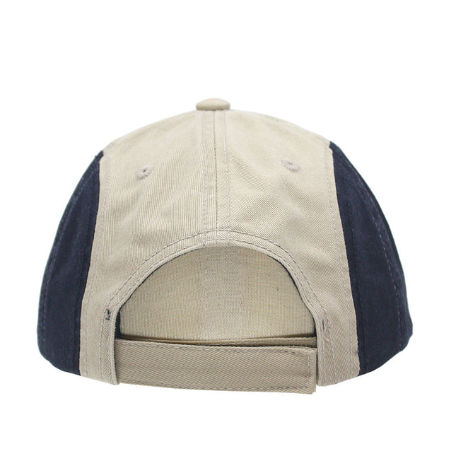 Two Tone Washed Cotton Sandwich Visor Twelve Panel Low Profile Baseball Cap
