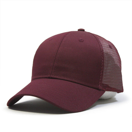 Classic Cotton Twill Low Profile Mesh Adjustable Snapback Baseball Cap