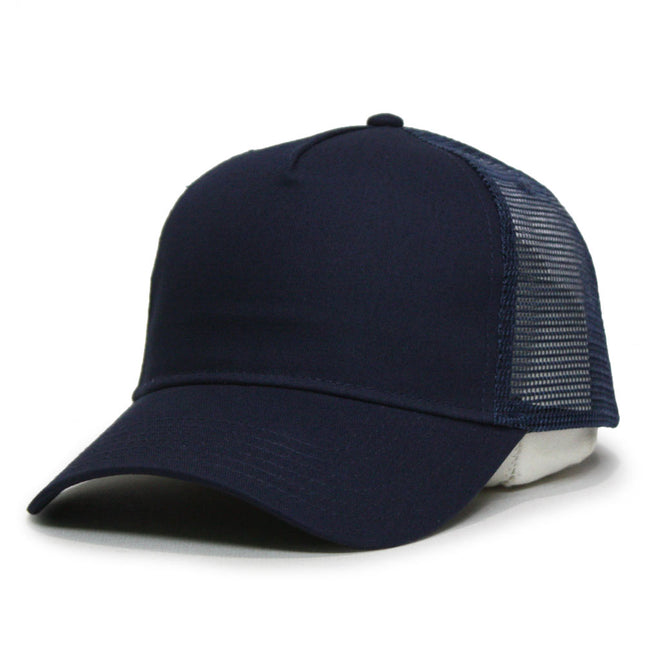 Plain Cotton Twill Mesh Adjustable Snapback Low Profile Baseball Cap