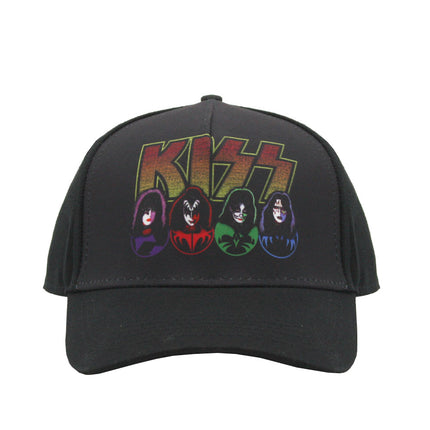 KISS Unisex Cotton Adjustable Baseball Cap Logo Faces & Icons Black