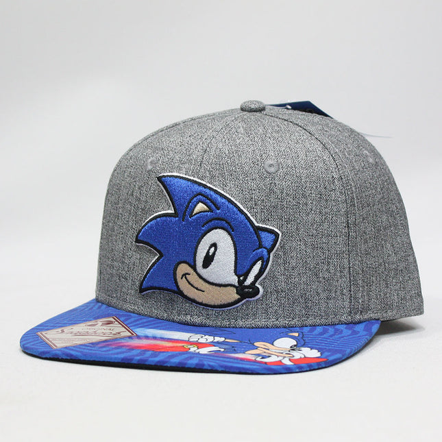 Sega Sonic Pixel Face Sublimated Bill Adjustable Snapback Baseball Cap