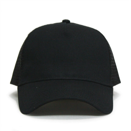 Plain Cotton Twill Mesh Adjustable Snapback Low Profile Baseball Cap
