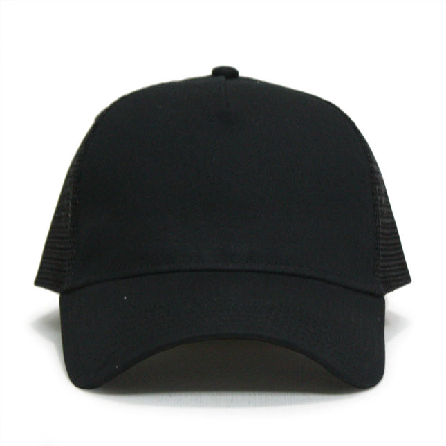Plain Cotton Twill Mesh Adjustable Snapback Low Profile Baseball Cap
