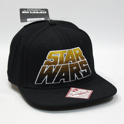 Star Wars Vintage Logo Cotton Adjustable Snapback Baseball Cap Black