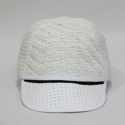 Laundry by Shelli Segal Straw Natural Weave Baseball Cap Sun Hat White