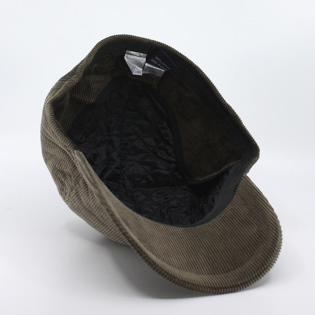 Solid Men's Corduroy Warmer Flap Winter Baseball Cap