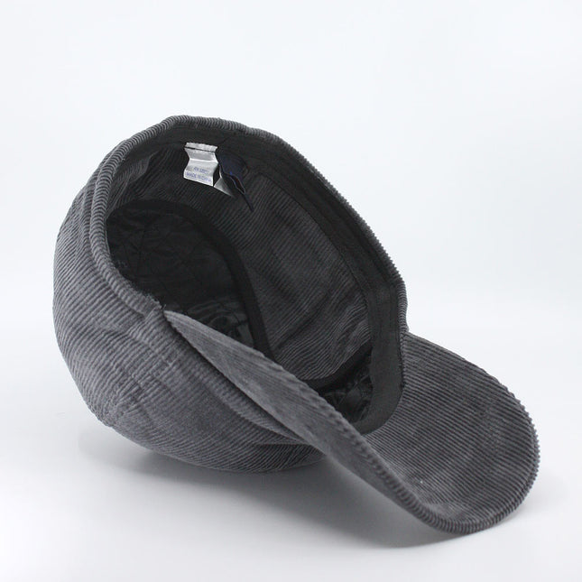 Solid Men's Corduroy Warmer Flap Winter Baseball Cap