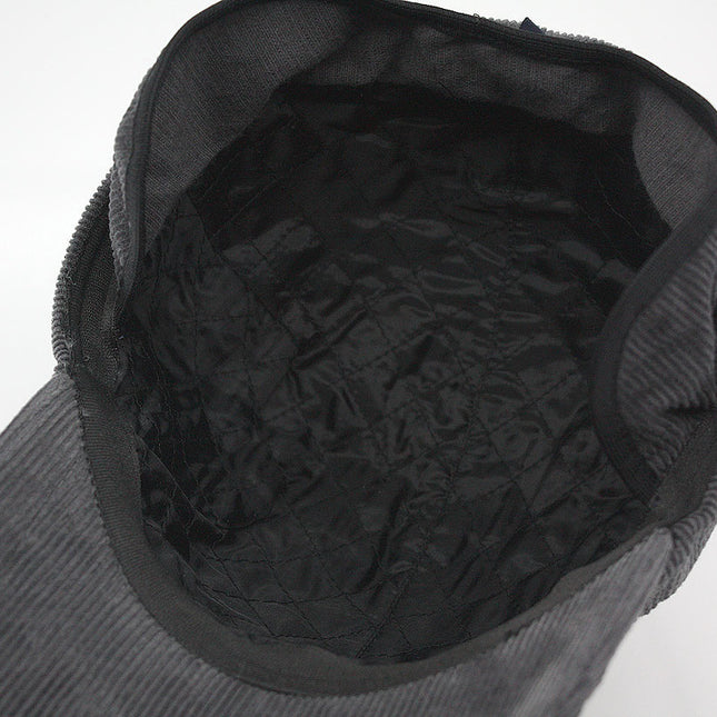 Solid Men's Corduroy Warmer Flap Winter Baseball Cap