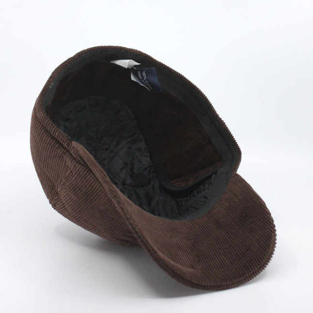 Solid Men's Corduroy Warmer Flap Winter Baseball Cap