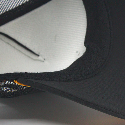 High Crown Black Oak Form Adjustable Mesh Trucker Baseball Cap