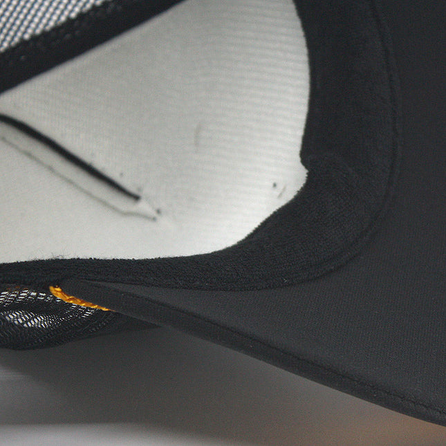 High Crown Black Oak Form Adjustable Mesh Trucker Baseball Cap