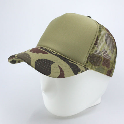 High Crown Camouflage Camo Mossy Oak Neon Form Adjustable Mesh Trucker Baseball Cap
