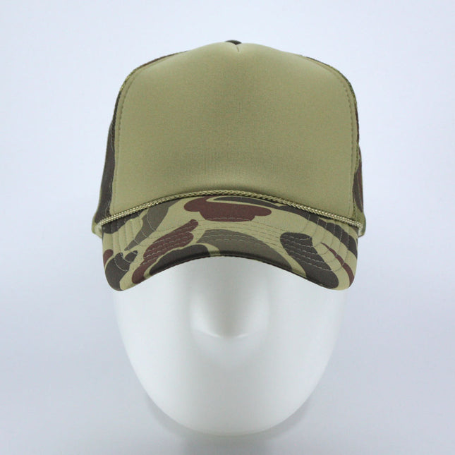 High Crown Camouflage Camo Mossy Oak Neon Form Adjustable Mesh Trucker Baseball Cap