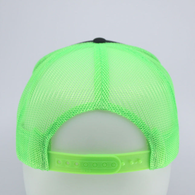 High Crown Sold Triocolor Neon Form Adjustable Mesh Trucker Baseball Cap