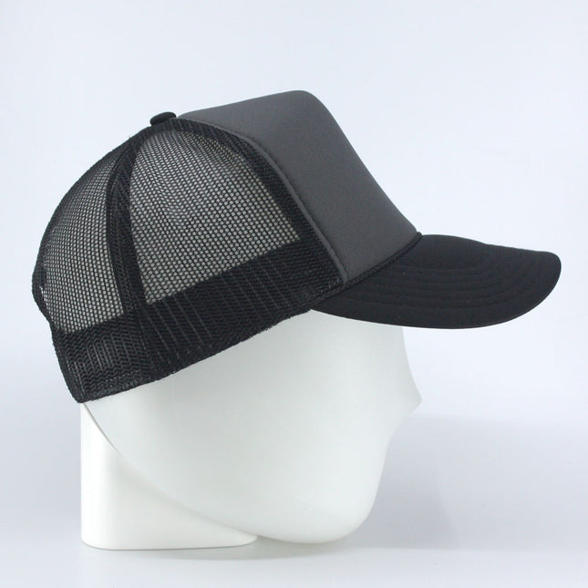 High Crown Sold Triocolor Neon Form Adjustable Mesh Trucker Baseball Cap