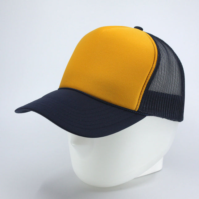High Crown Sold Triocolor Neon Form Adjustable Mesh Trucker Baseball Cap