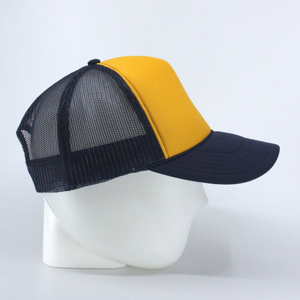 High Crown Sold Triocolor Neon Form Adjustable Mesh Trucker Baseball Cap