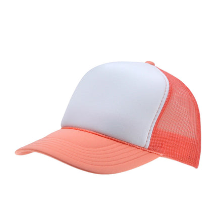 High Crown Sold Triocolor Neon Form Adjustable Mesh Trucker Baseball Cap