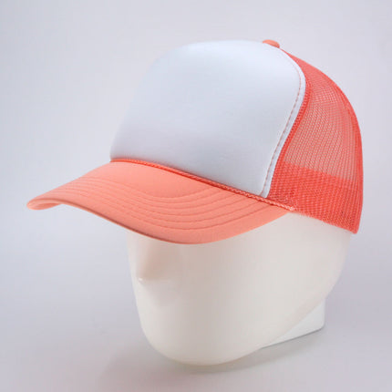 High Crown Sold Triocolor Neon Form Adjustable Mesh Trucker Baseball Cap