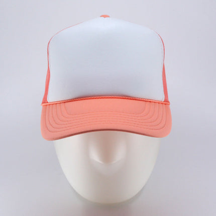 High Crown Sold Triocolor Neon Form Adjustable Mesh Trucker Baseball Cap
