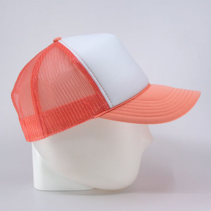 High Crown Sold Triocolor Neon Form Adjustable Mesh Trucker Baseball Cap