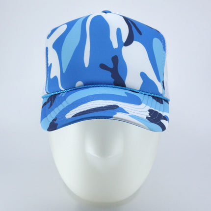 High Crown Camouflage Camo Mossy Oak Neon Form Adjustable Mesh Trucker Baseball Cap