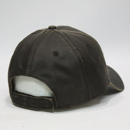 Heavy Washed Wax Coated Structured Adjustable Low Profile Baseball Cap