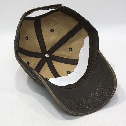 Heavy Washed Wax Coated Unstructured Adjustable Low Profile Baseball Cap