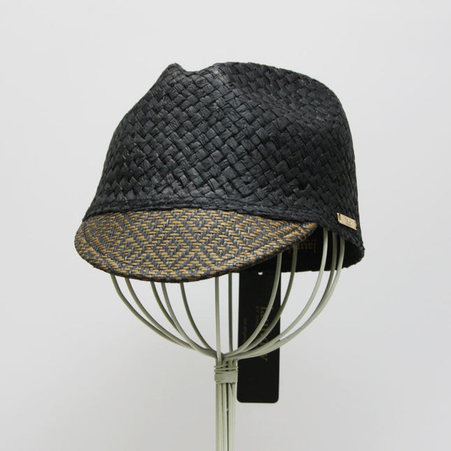 Laundry by Shelli Segal Jacquard Peak Baseball Cap Sun Hat Black Brown