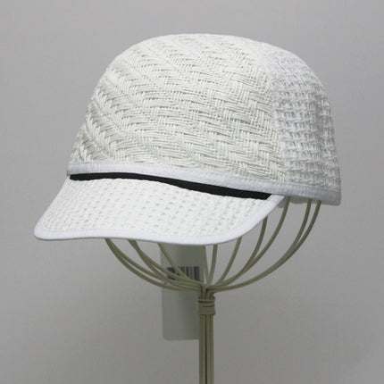 Laundry by Shelli Segal Straw Natural Weave Baseball Cap Sun Hat White