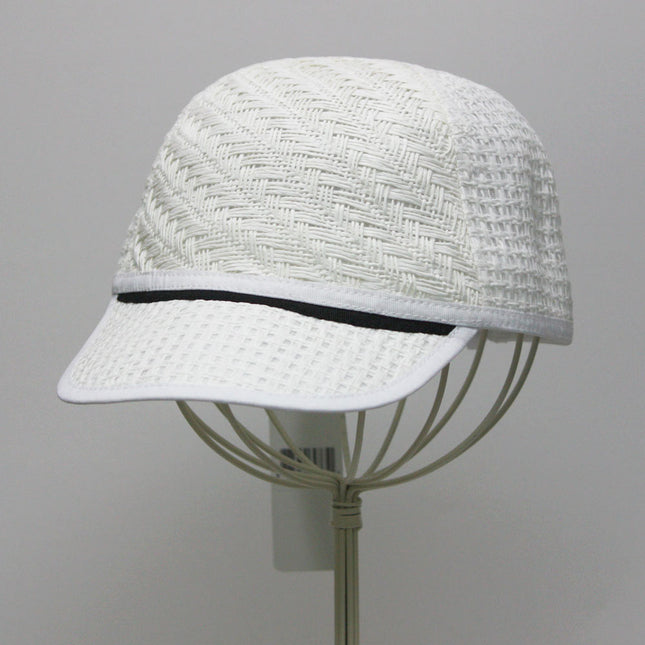 Laundry by Shelli Segal Straw Natural Weave Baseball Cap Sun Hat White