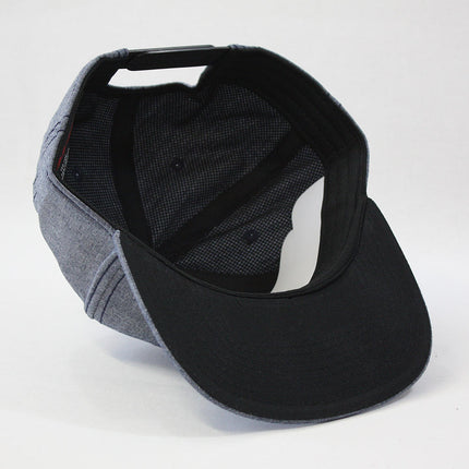 Classic Chambray Flat Brim Adjustable Snapback Baseball Cap