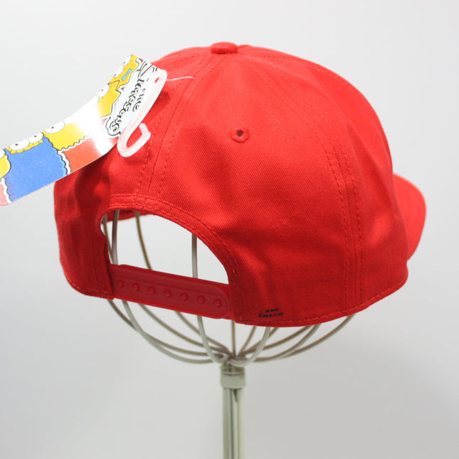 Simpsons Duff Beer Flat Brim Adjustable Snapback Baseball Cap Red