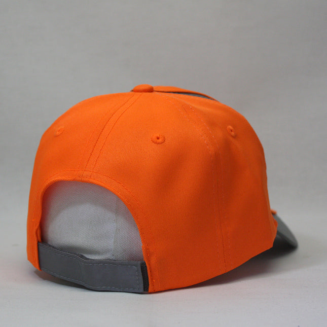 Reflective High Visibility Piping Neon Polyester Twill Low Profile Baseball Cap