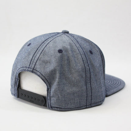 Classic Chambray Flat Brim Adjustable Snapback Baseball Cap